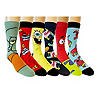 Character 6-Pack Casual Crew Sock (SpongeBob Squarepants)