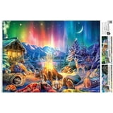 Buffalo Games 1000-Piece Night & Day Winter's Night Bonfire Adult Interlocking Jigsaw Puzzle