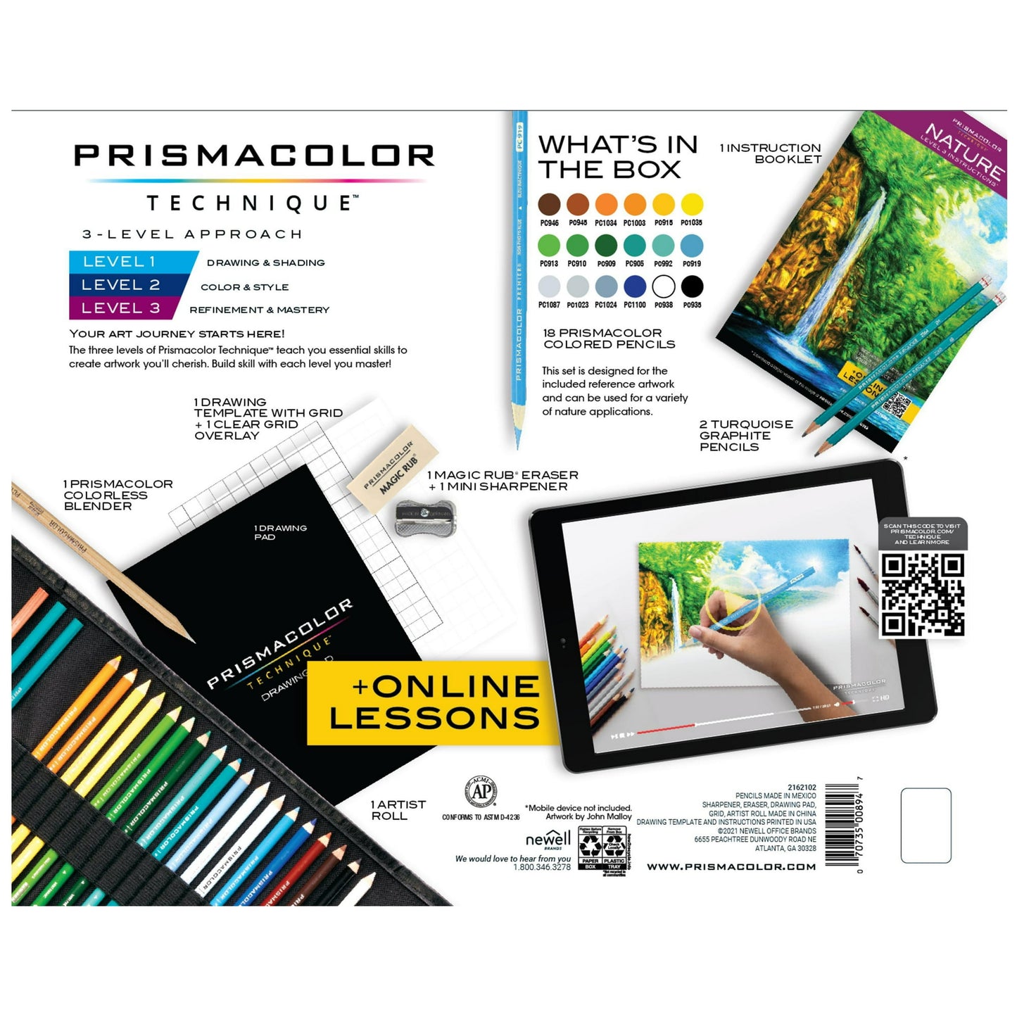 Prismacolor Technique Drawing Set, Level 3 Refinement & Mastery, 28-Piece Nature Drawing Set
