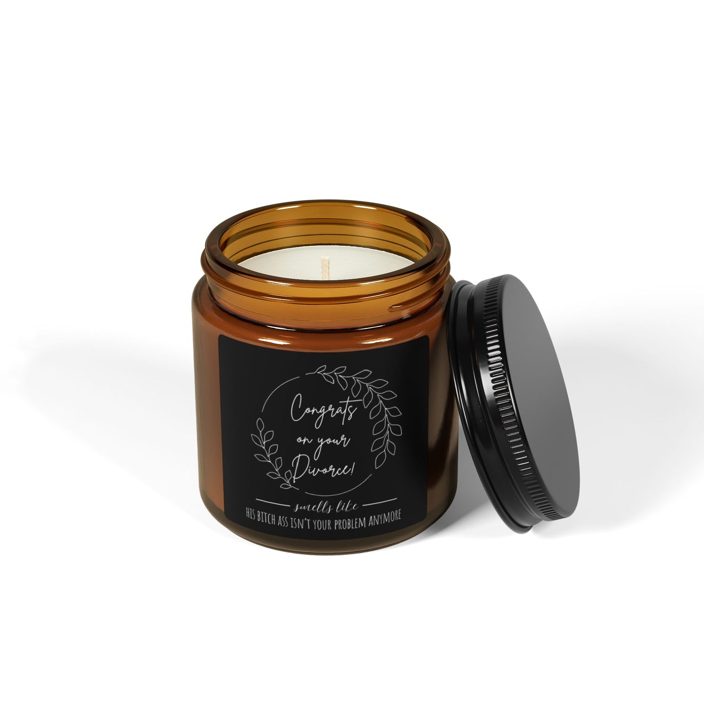 Congrats on your Divorce! Soy Candle - Humorous Gift - Amber Jar - Perfect Gift for Friends