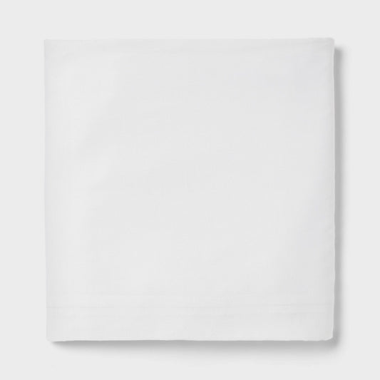 Twin/Twin XL Easy Care Cotton Blend Sateen Flat Sheet White - Room Essentials