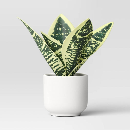 Artificial Snake Plant Assorted - Threshold™: Faux Flora in Melamine Pot for Indoor Decor, 8.5" Height