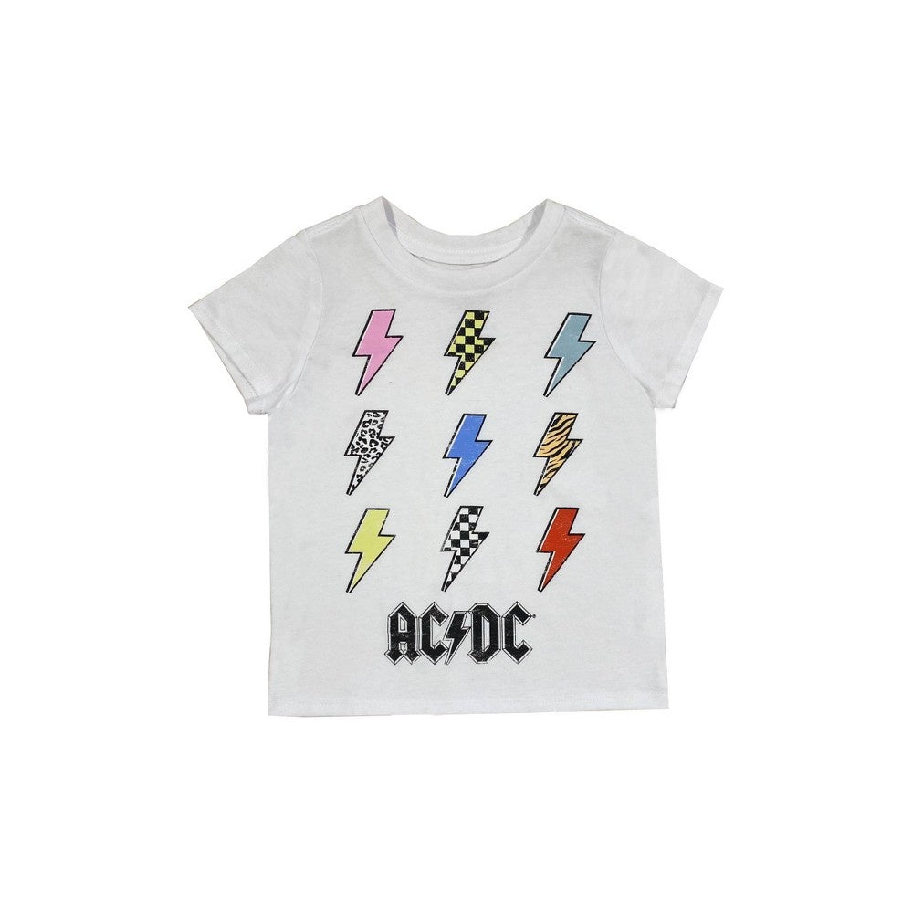 Toddler AC/DC Lightning Bolt T-Shirt - White 5T