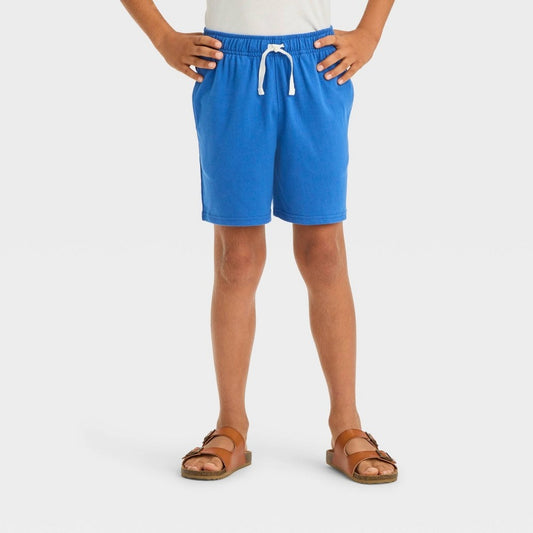 Boys' Knit 'Above the Knee' Pull-on Shorts - Blue L (10/12) - Cat & Jack™