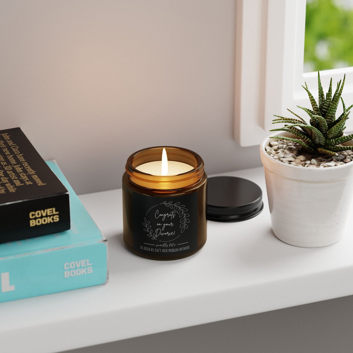Congrats on your Divorce! Soy Candle - Humorous Gift - Amber Jar - Perfect Gift for Friends