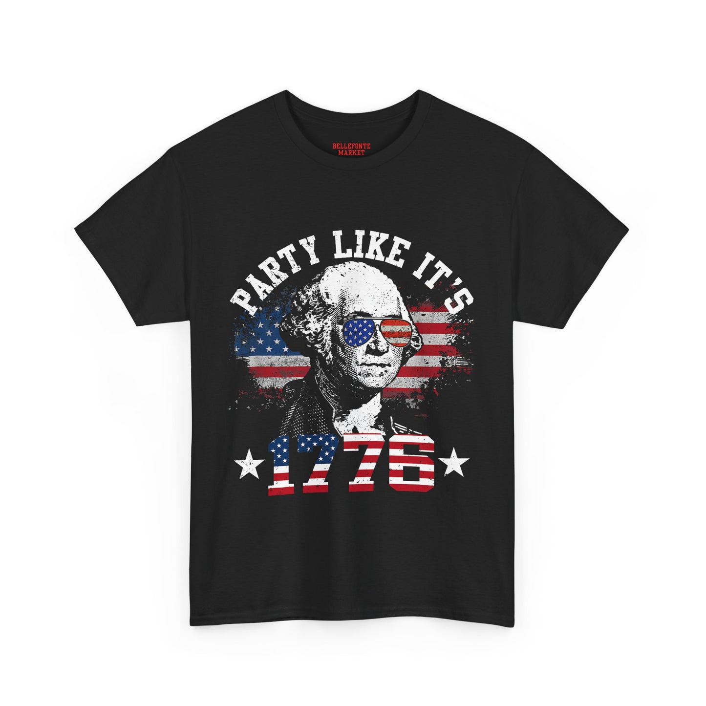 Patriotic Party Tee | Unisex Heavy Cotton Shirt, Independence Day Apparel, 4th of July T-Shirt, American Pride Shirt, Celebratory Clothing