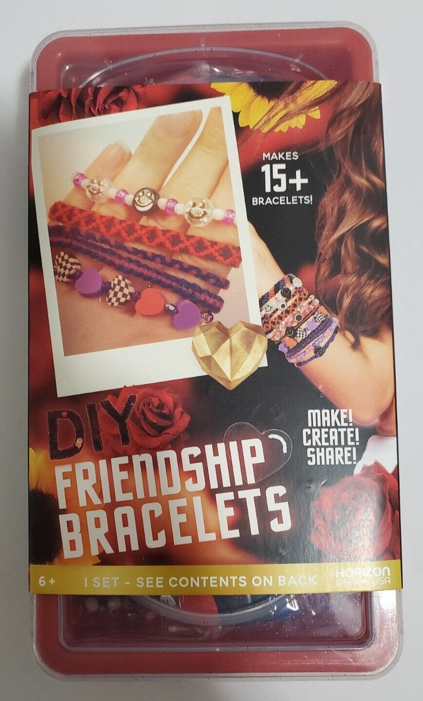 DIY Friendship Bracelet Kit - Beads - Makes 15+ Bracelets - Make, Create & Share
