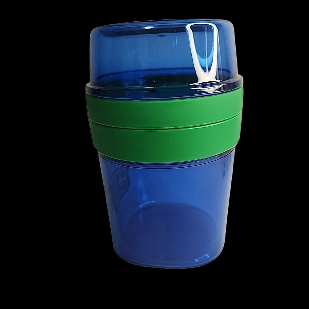 Tabitha Brown Travel Snack Cup with Utensils - Blue