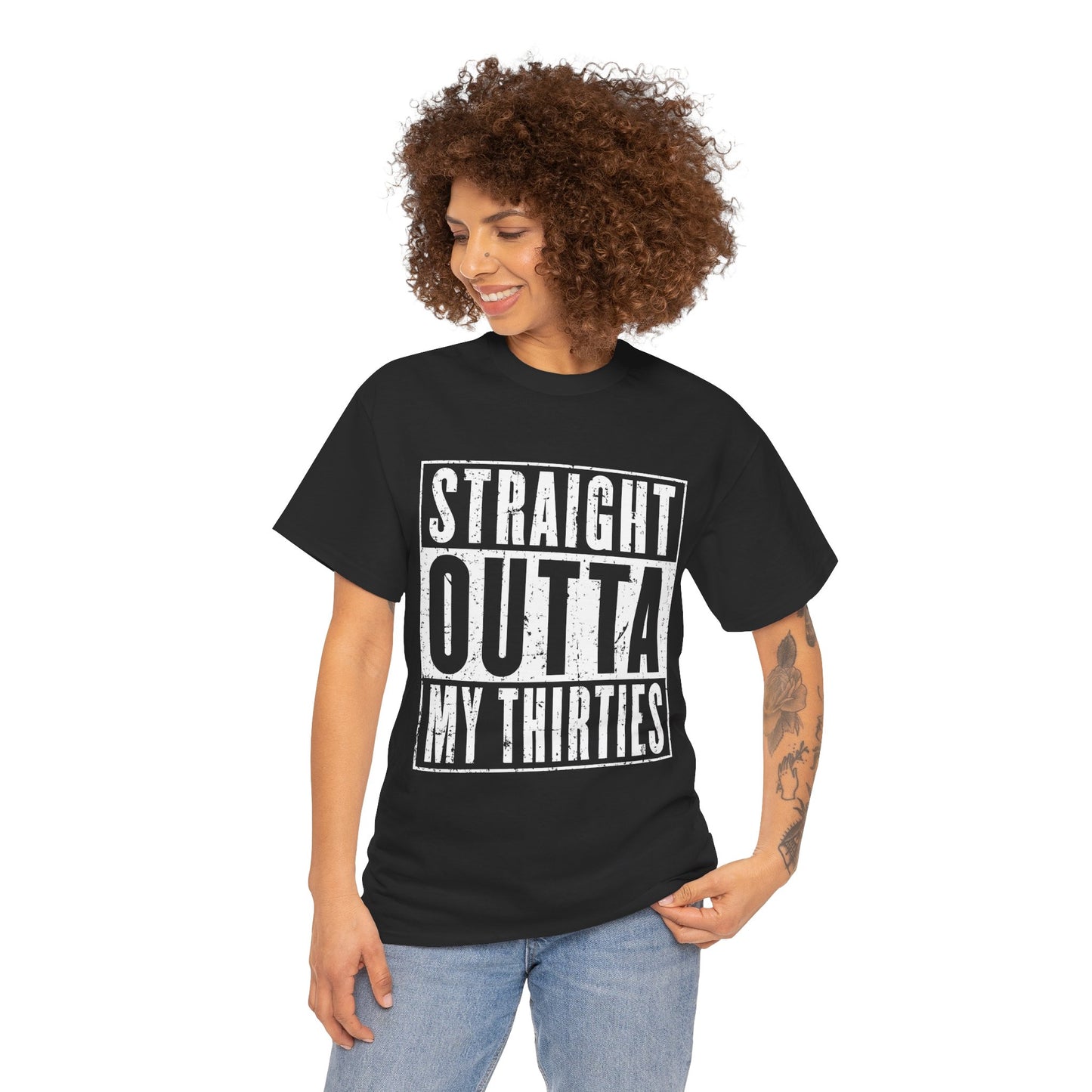 Straight Outta My Thirties Unisex Heavy Cotton Tee