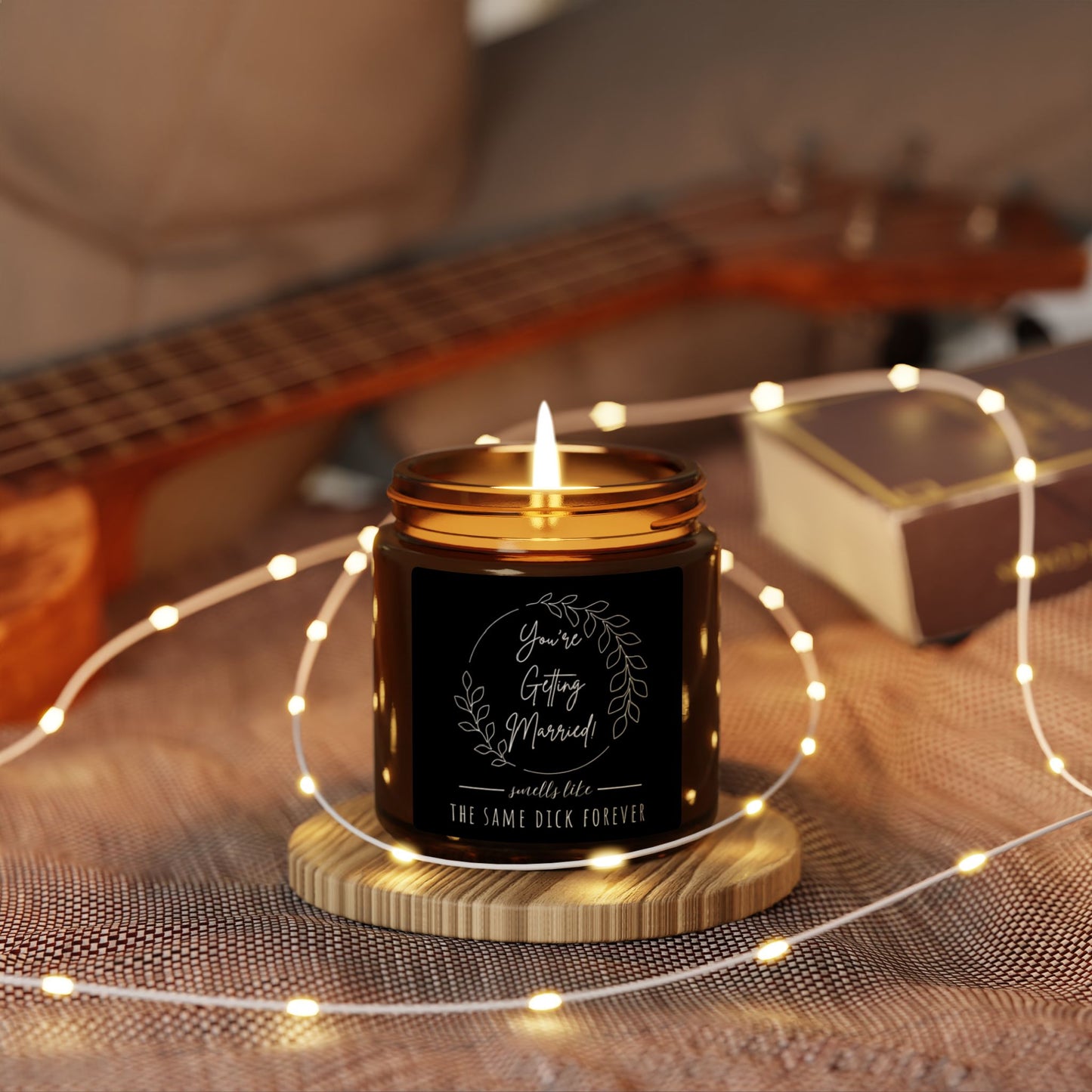 Funny Wedding Scented Soy Candle - You're Getting Married Gift - Amber Jar Candle for Newlyweds, Bridal Shower, Engagement, Unique Gift