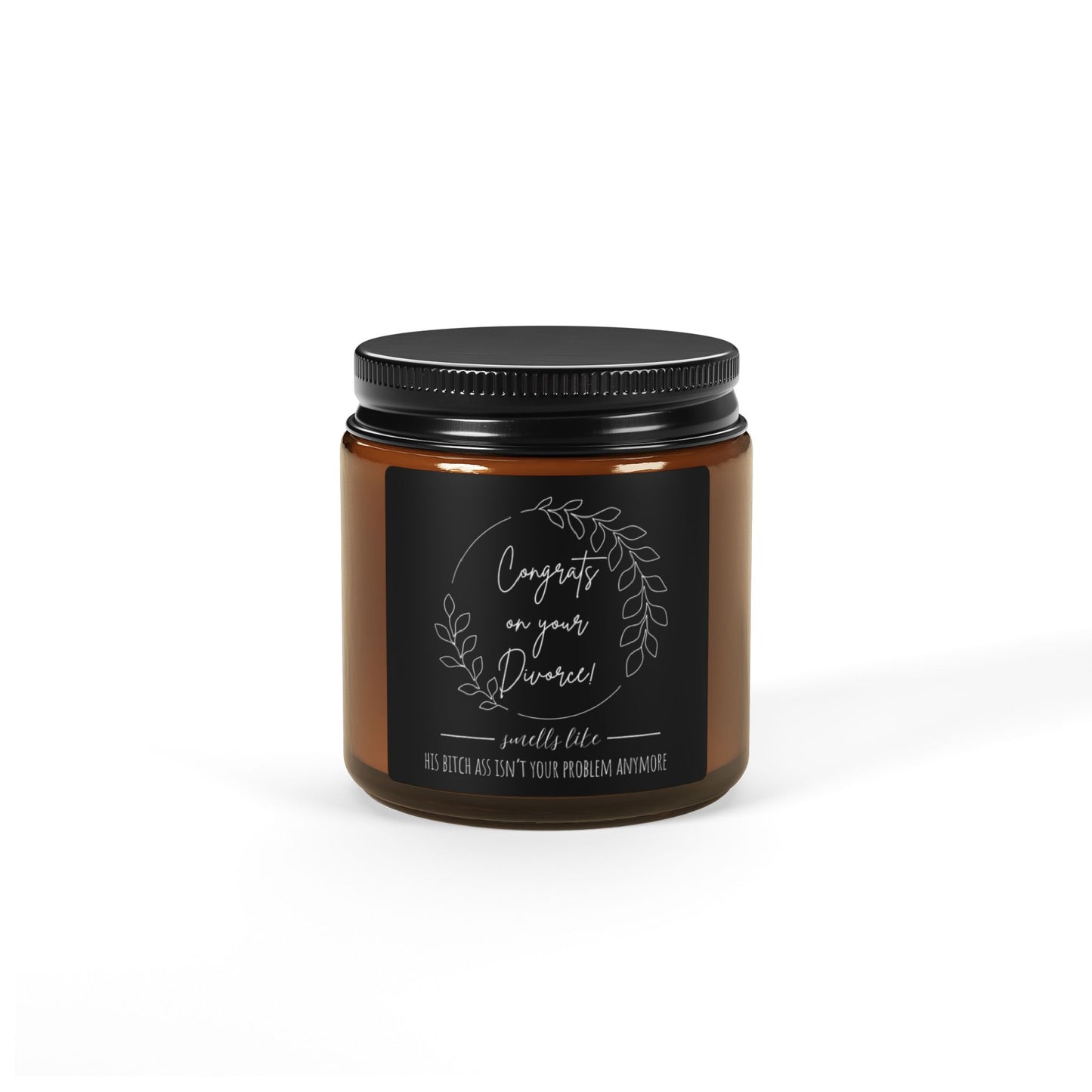 Congrats on your Divorce! Soy Candle - Humorous Gift - Amber Jar - Perfect Gift for Friends