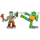 Akedo Teenage Mutant Ninja Turtles Mini Battling Warriors Leonardo vs Rocksteady Pack, Ages 6+