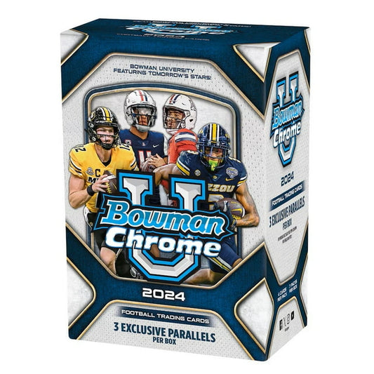 2024 Bowman University Chrome Football Trading Cards Blaster Box