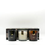 Landon Tyler 3pk Votive Smoke Vanilla and Sueded Rosewood and Amber Glow Candle Set