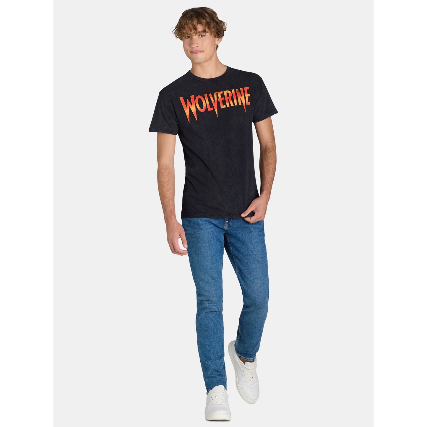 X-Men's Wolverine Men’s & Big Men's Mineral Wash Graphic Tee, Size S