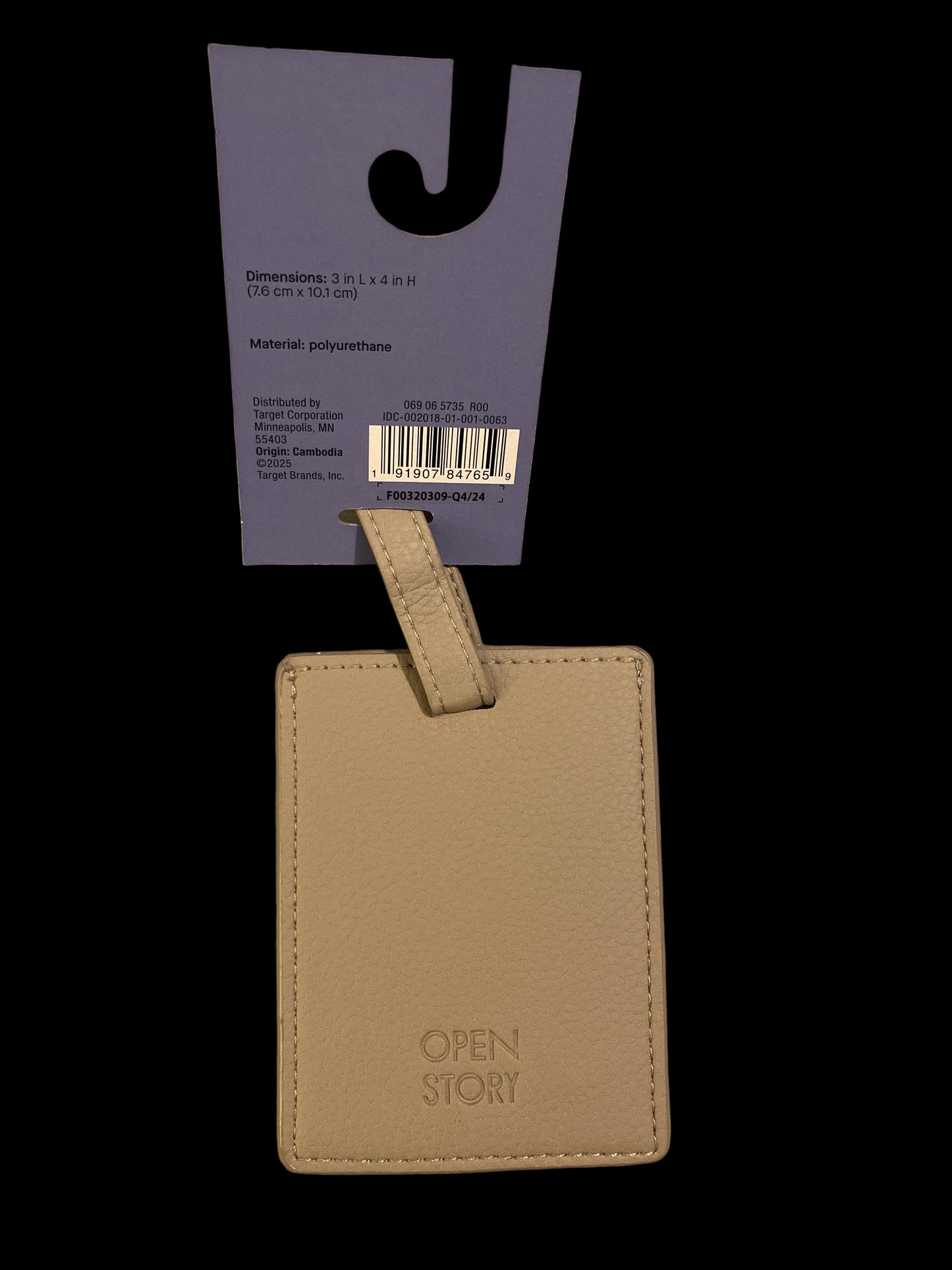Luggage Tag Green/Gray/Lavender - Open Story™: Adjustable Pebble Pattern Accessory
