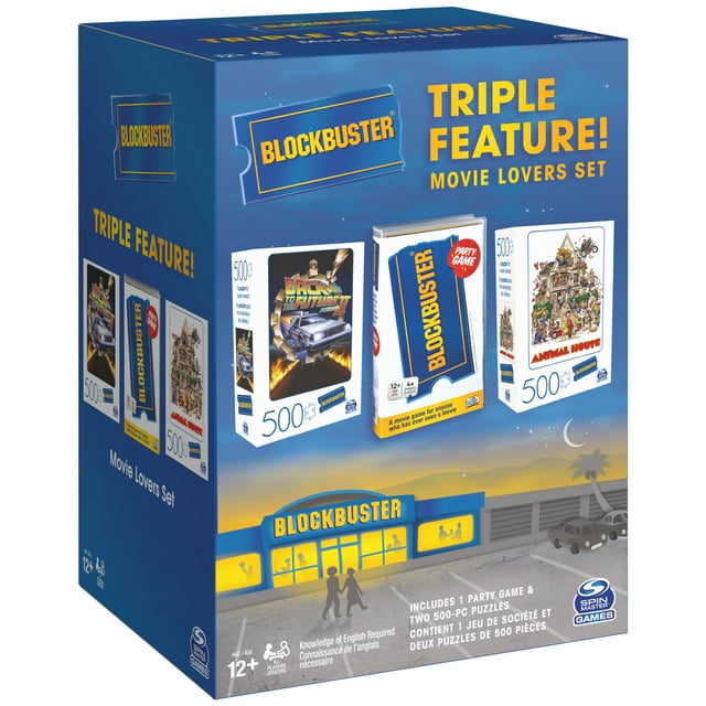 Blockbuster, 500-Piece Blockbuster Puzzles & Party Game Bundle for Families