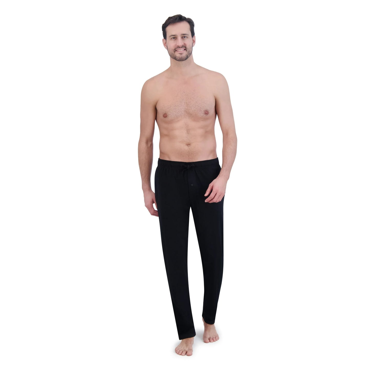 George Men's Solid Knit Pajama Pants, Balck - Size S