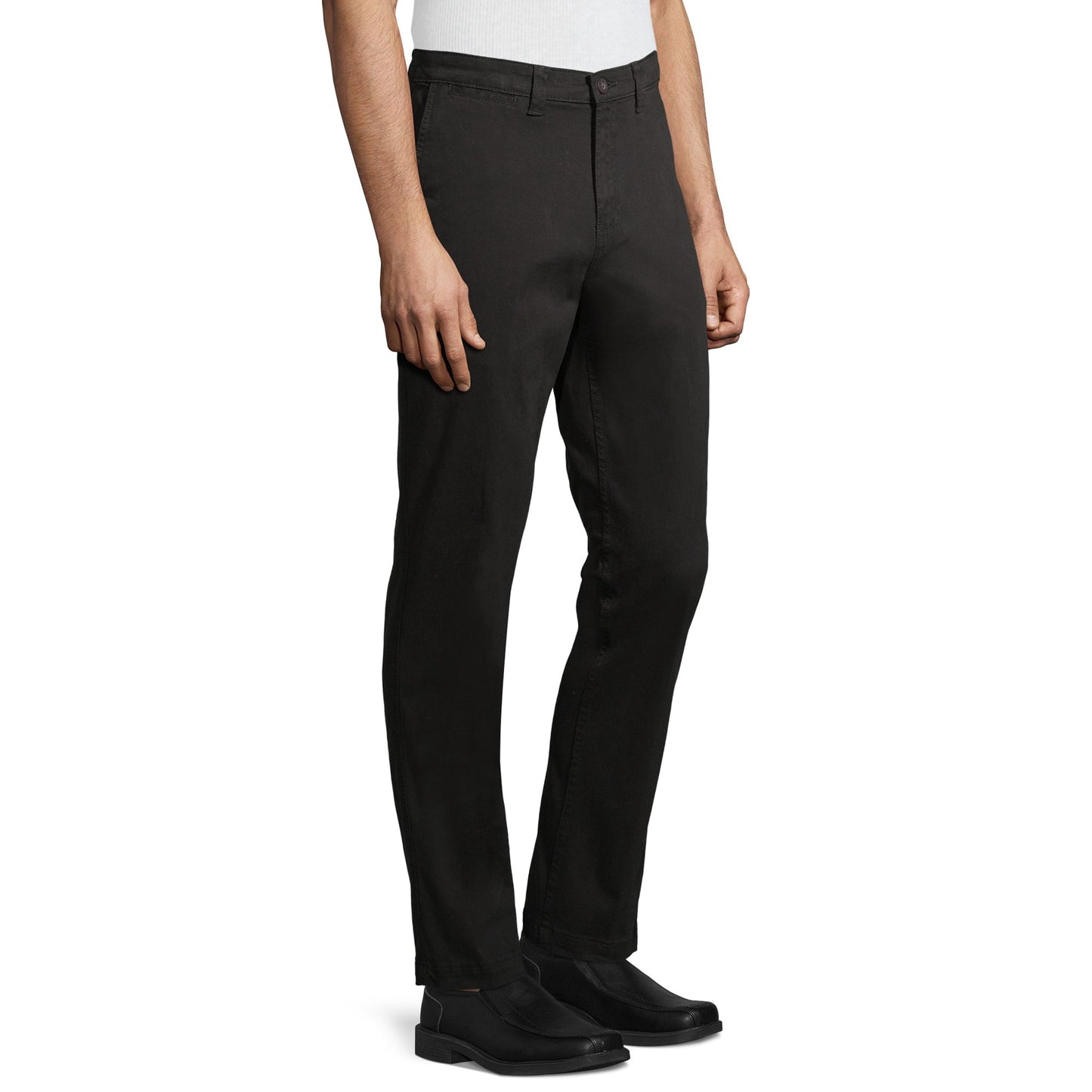 George Men's Athletic Fit Chino Pants - Black Soot 32x32