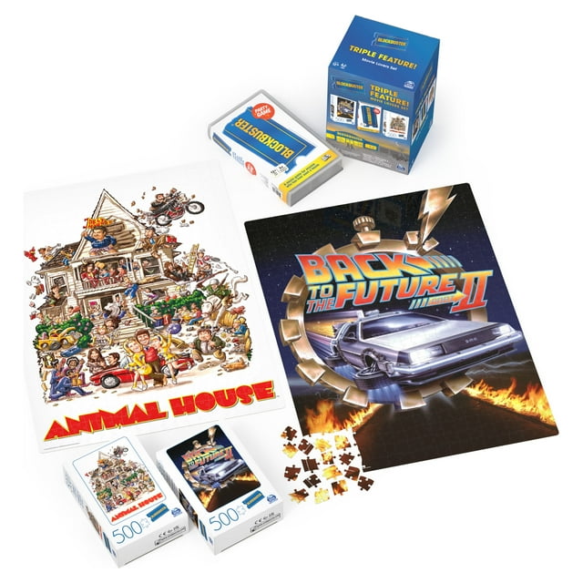 Blockbuster, 500-Piece Blockbuster Puzzles & Party Game Bundle for Families