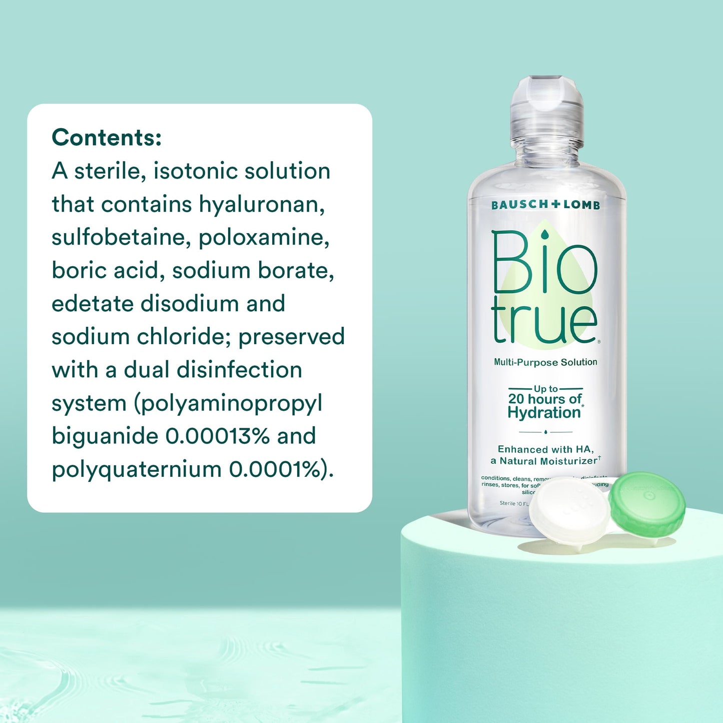 Biotrue Multi-Purpose Contact Lens Solution and Cleaner with Lens Case, 2 fl oz