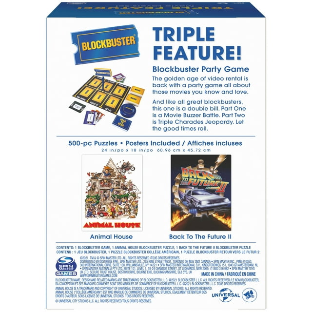 Blockbuster, 500-Piece Blockbuster Puzzles & Party Game Bundle for Families