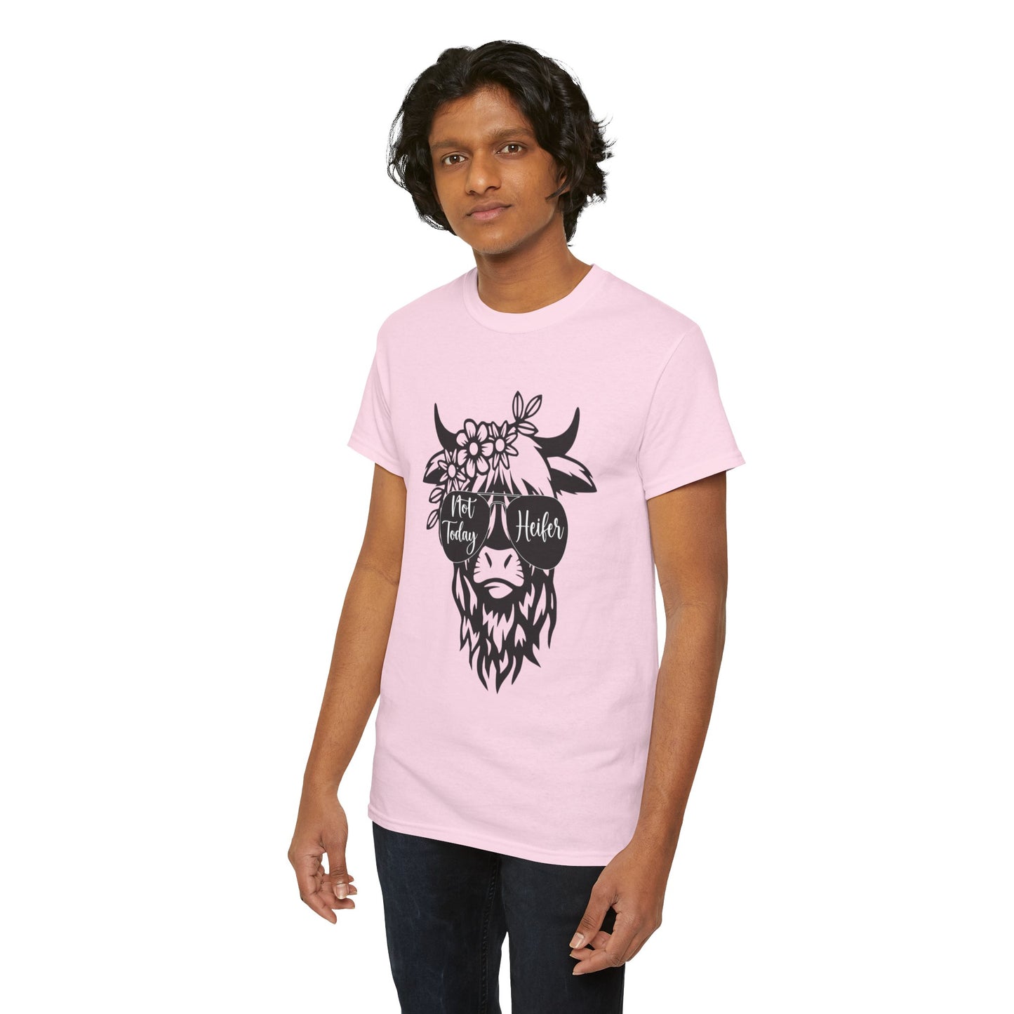 Funny Unisex Heavy Cotton Tee - 'Not Today Heifer'