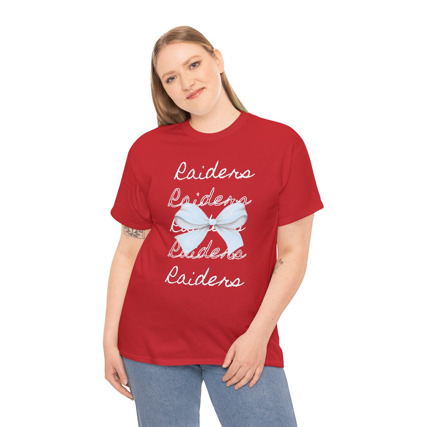 Elegant Blue Ribbon Unisex Heavy Cotton Tee | Perfect Gift for Birthdays, Weddings & Special Occasions