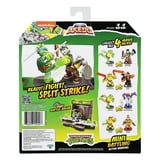 Akedo Teenage Mutant Ninja Turtles Mini Battling Warriors Leonardo vs Rocksteady Pack, Ages 6+