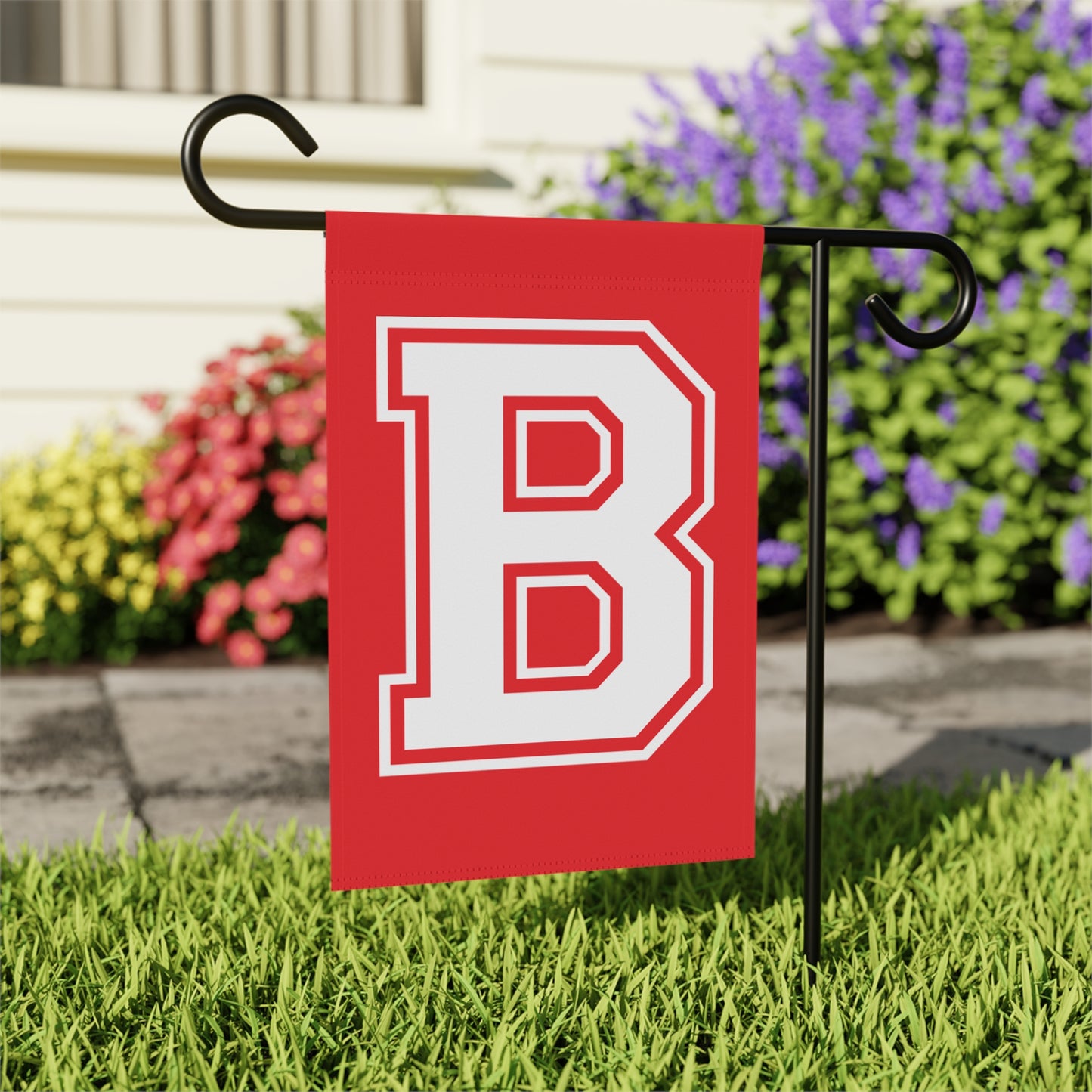 Bellefonte Garden Banner – Monogrammed Red Flag