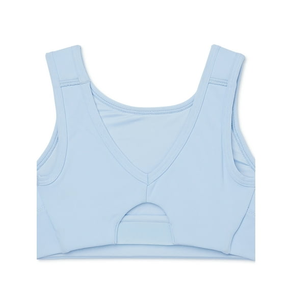 Athletic Works Girls Sports Bra, 2 Pack, Size XS, Leopard/Blue