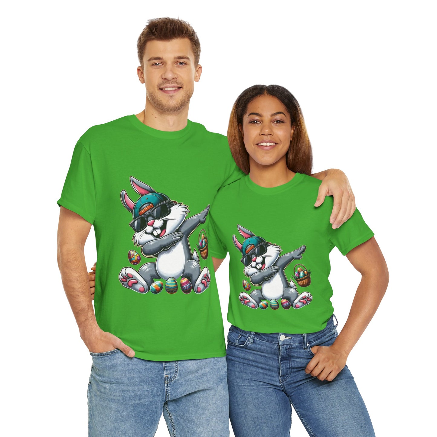 Cool Easter Bunny Unisex Heavy Cotton Tee