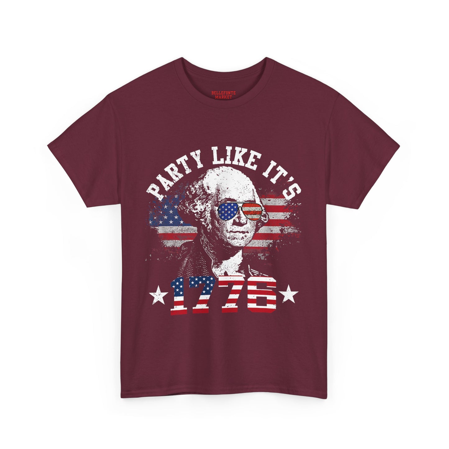 Patriotic Party Tee | Unisex Heavy Cotton Shirt, Independence Day Apparel, 4th of July T-Shirt, American Pride Shirt, Celebratory Clothing