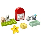 LEGO DUPLO Town Farm Animal Care 10949 Toy for Toddlers, Girls and Boys 2 Plus Years Old with Duck, Pig, Sheep & Cat Figures, Early Development Toys