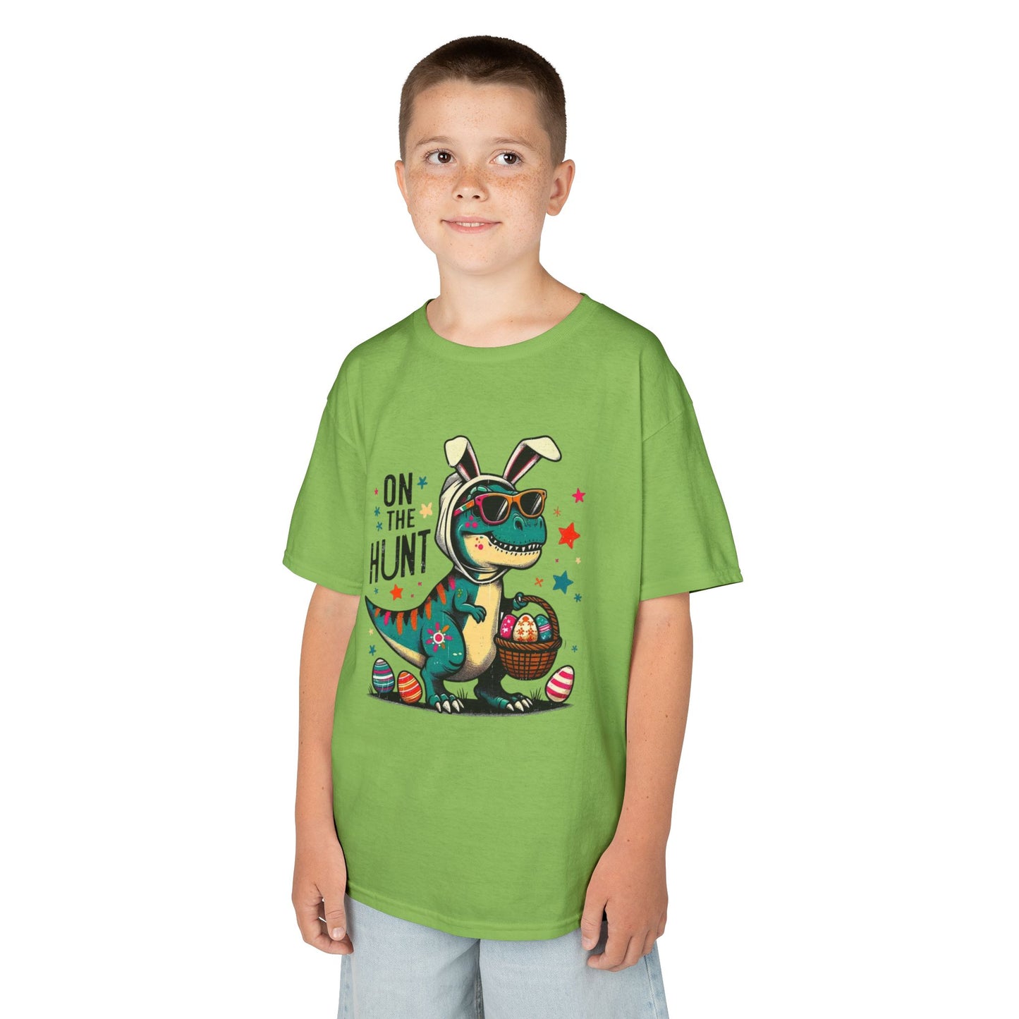Kids Dinosaur Easter Tee - "On The Hunt" Design
