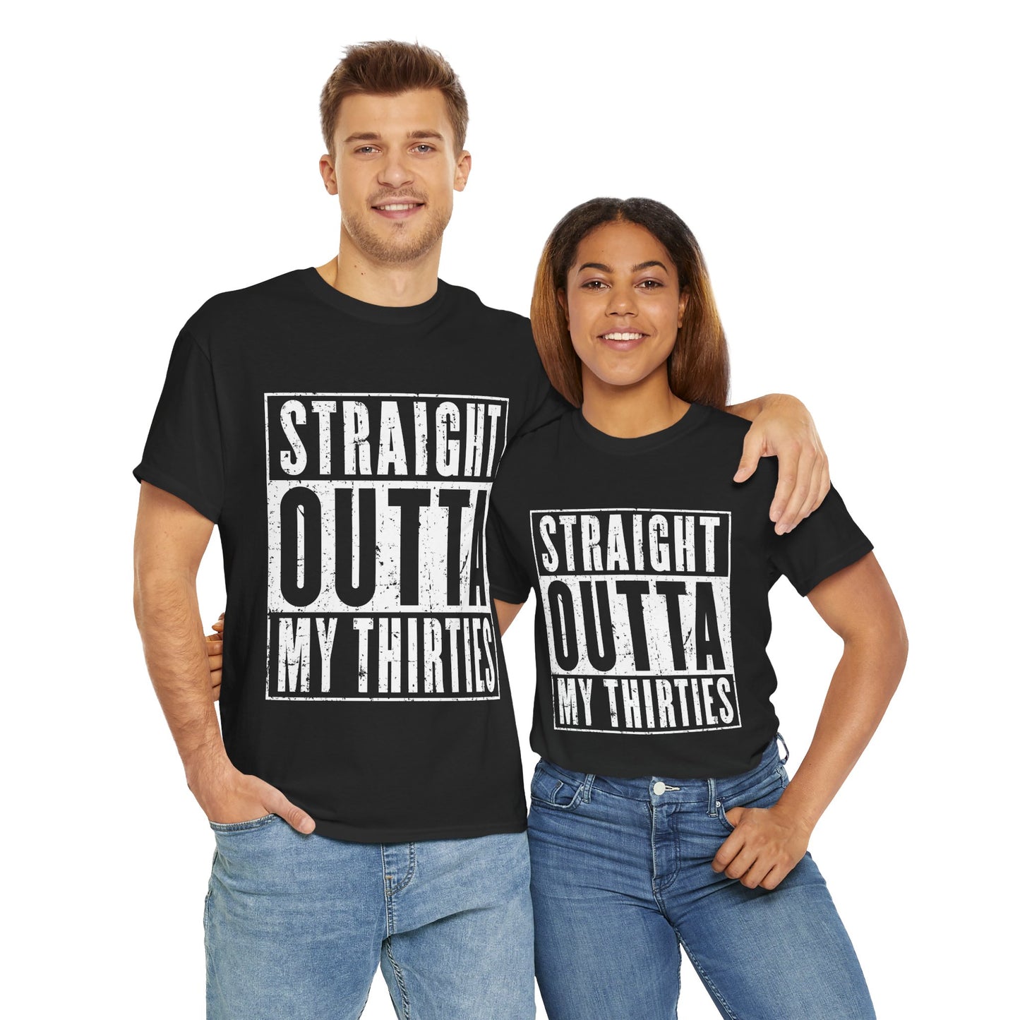 Straight Outta My Thirties Unisex Heavy Cotton Tee