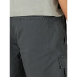 Wrangler Men's and Big Men's Stretch Cargo Shorts - Color: Anthracite Ripstop Size: 48