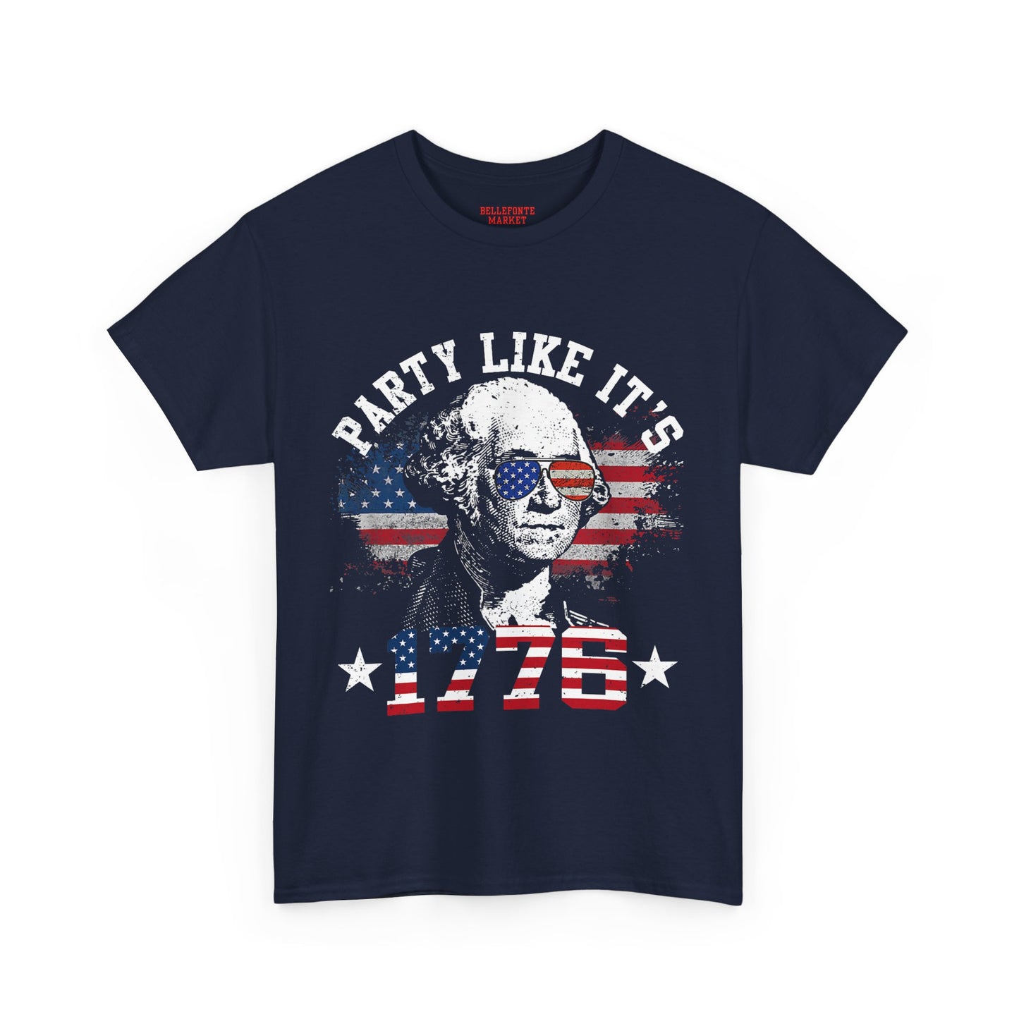 Patriotic Party Tee | Unisex Heavy Cotton Shirt, Independence Day Apparel, 4th of July T-Shirt, American Pride Shirt, Celebratory Clothing