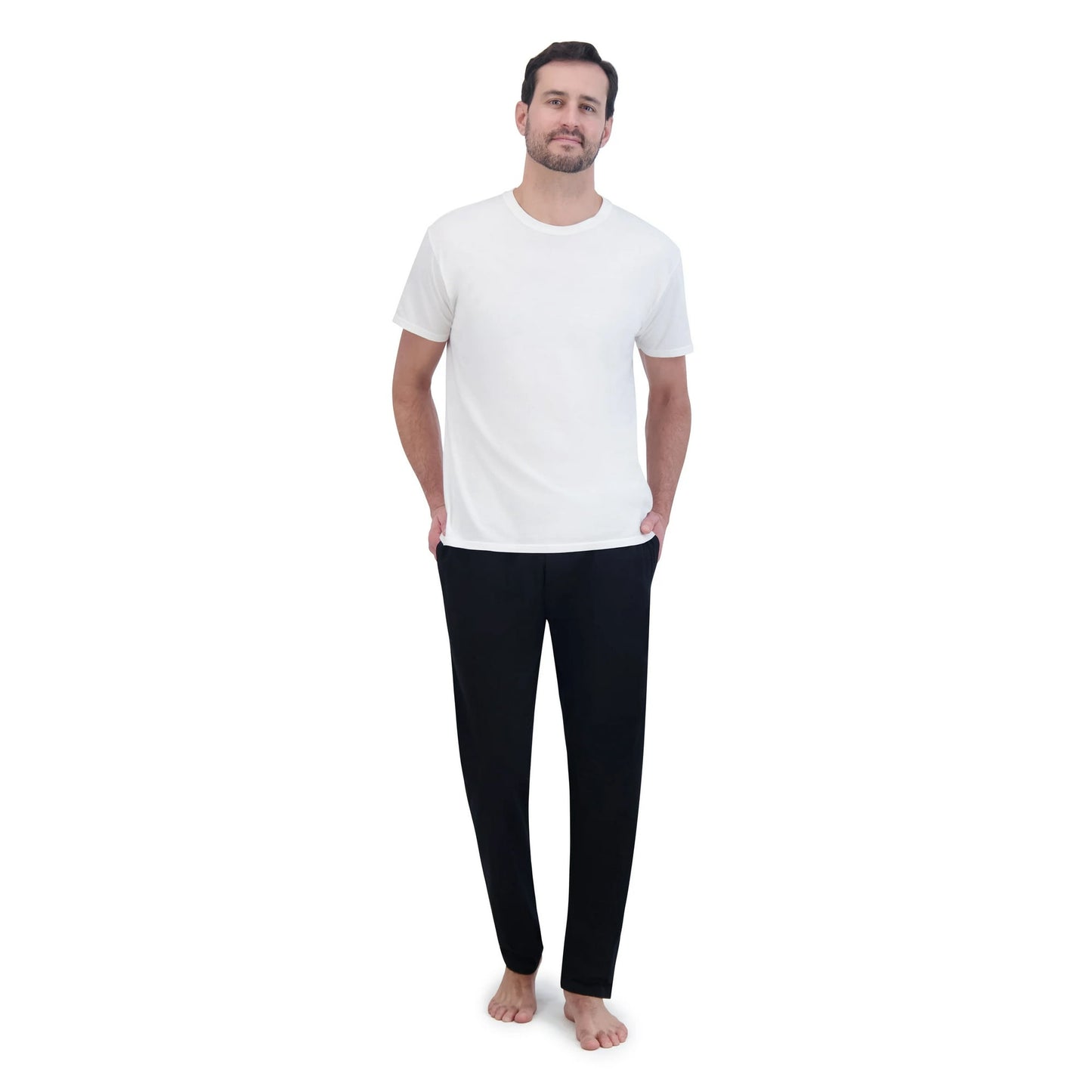George Men's Solid Knit Pajama Pants, Balck - Size S