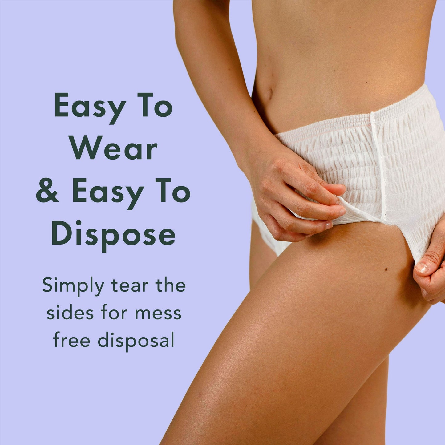 Rael Organic Cotton Disposable Period Underwear, for Heavy Flows, Size L/XL, 5 Count