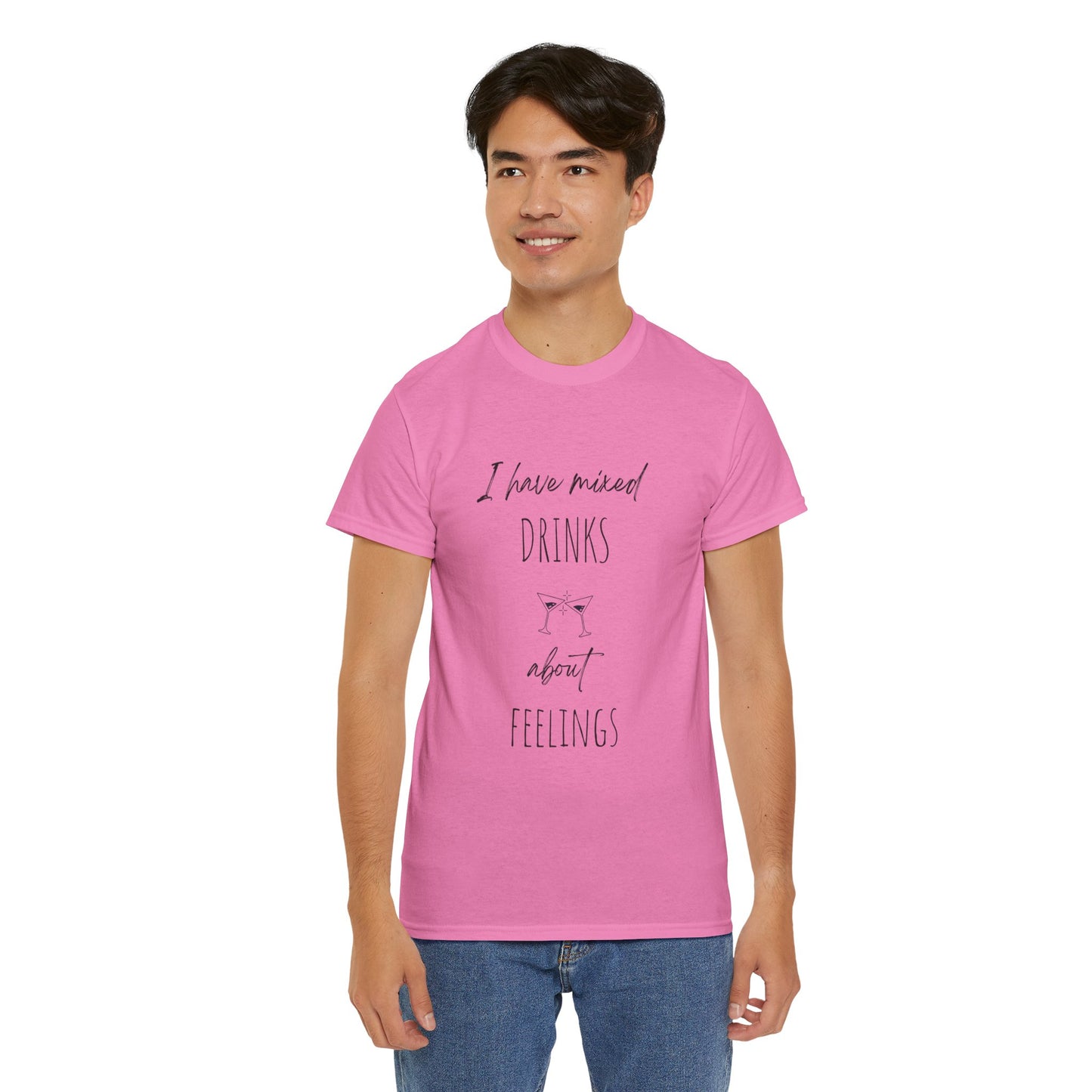 I Have Mixed Drinks About Feelings Unisex Heavy Cotton Tee
