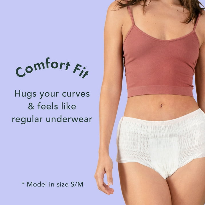 Rael Organic Cotton Disposable Period Underwear, for Heavy Flows, Size L/XL, 5 Count