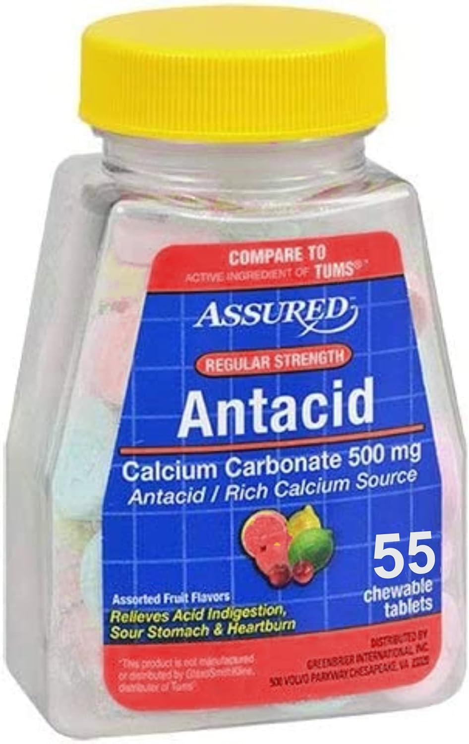 Anti-Acid with Calcium, Regular, 55 Chewable Tablets