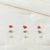 Twin Pom Kids' Comforter Set Cream: Twin Bedding, Polka Dot, Quilted, OEKO-TEX Certified