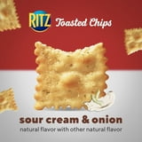 RITZ Toasted Chips Sour Cream and Onion Crackers, 8.1 oz