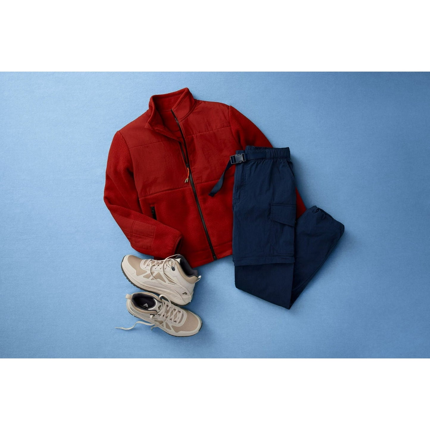 Ozark Trail Men's & Big Men's Zip Off Convertible Cargo Pants, Size 30 - Blue Cove