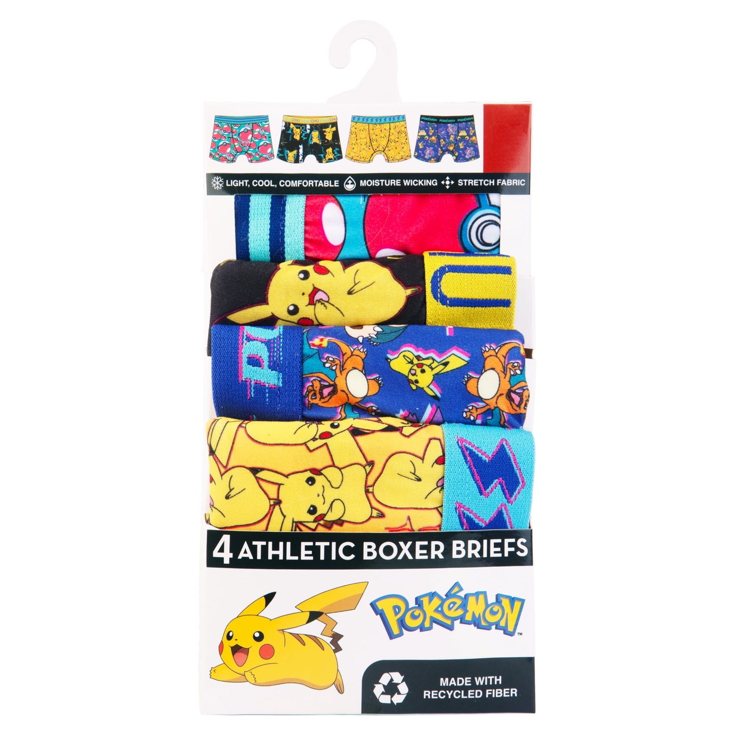 Pokemon Poly Athletic Boxer Brief Boys Size L
