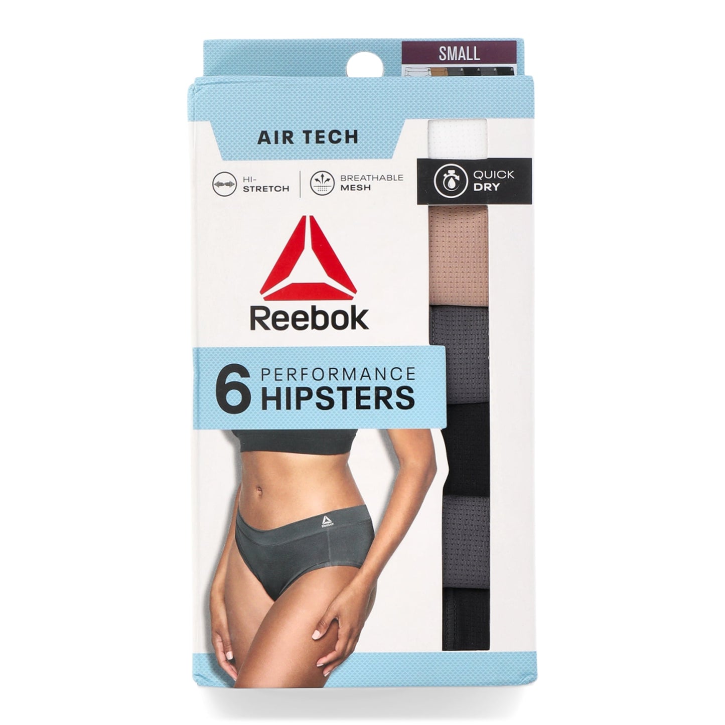 Reebok Women's Air Tech Performance Hipster, 6-pack, Size 2X