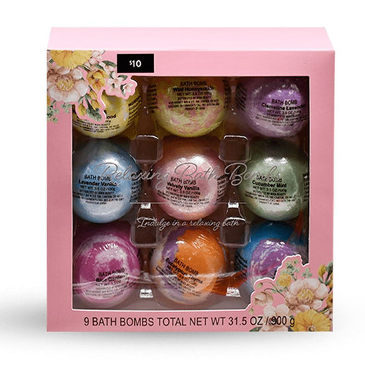 9PC BATH BOMB,Perfect for Bubble Spa Bath,Bath Essentials Shower Bubble Steamers