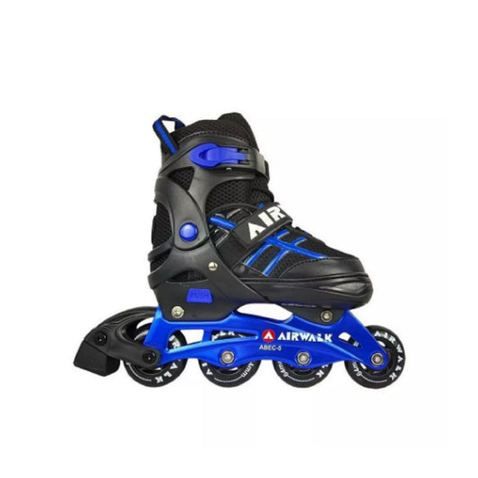 Airwalk Kids Youth Boys Girls Adjustable Inline Skates ABEC-5 Bearing, Blue, 1-4, New